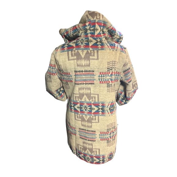 NWT MEDIUM SHERPA OPEN CLOSURE COAT WESTERN HOODIE - Picture 8 of 8